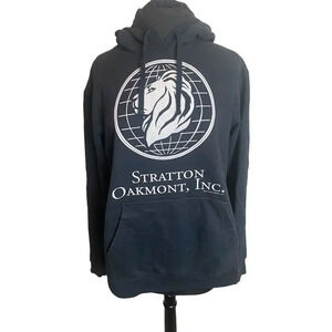 Stratton Oakmont Pullover Hoodie Black Size L “Wolf Of Wall Street” 1652 JC